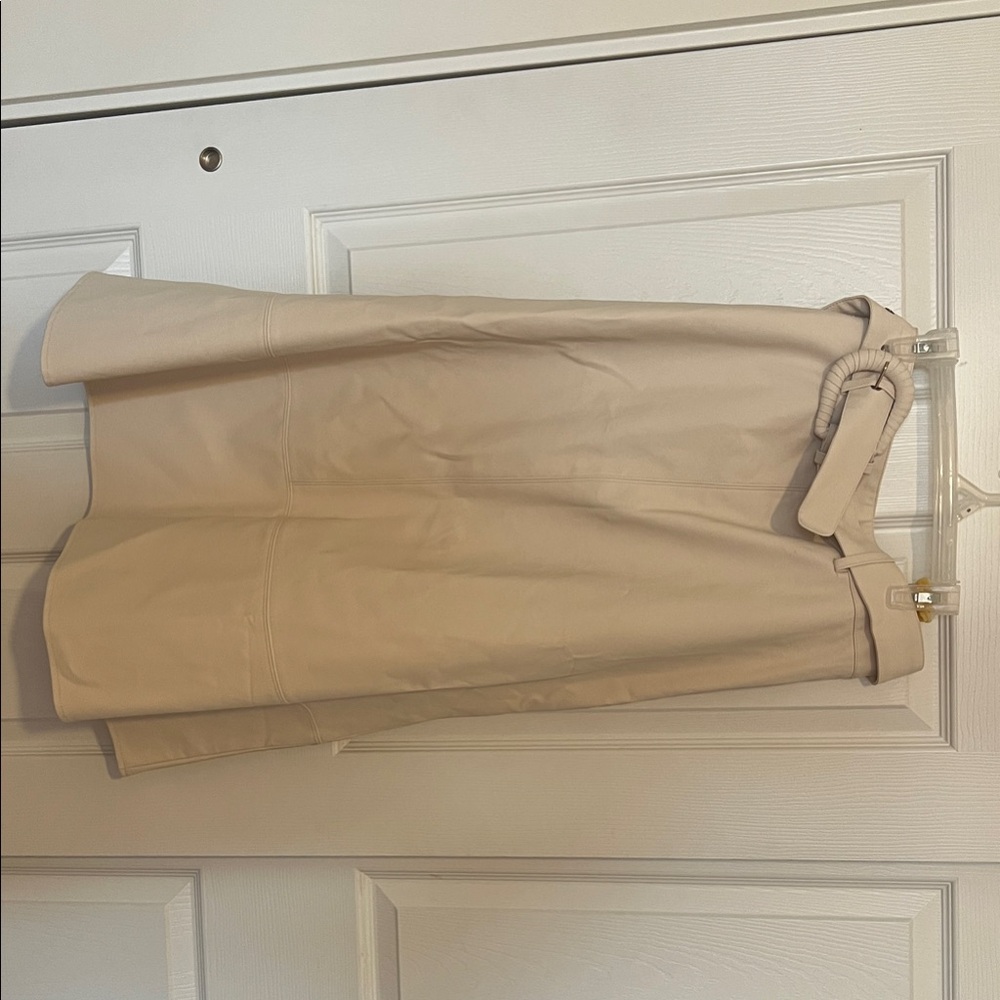 Beige Midi Skirt with Belt Hot Monde